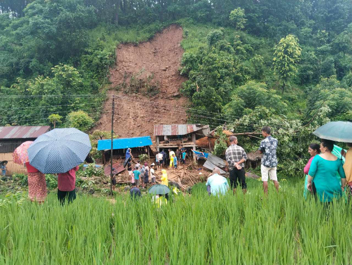 पहिरोले पुरिंदा अर्घाखाँचीमा एक पुरुषको मृत्यु