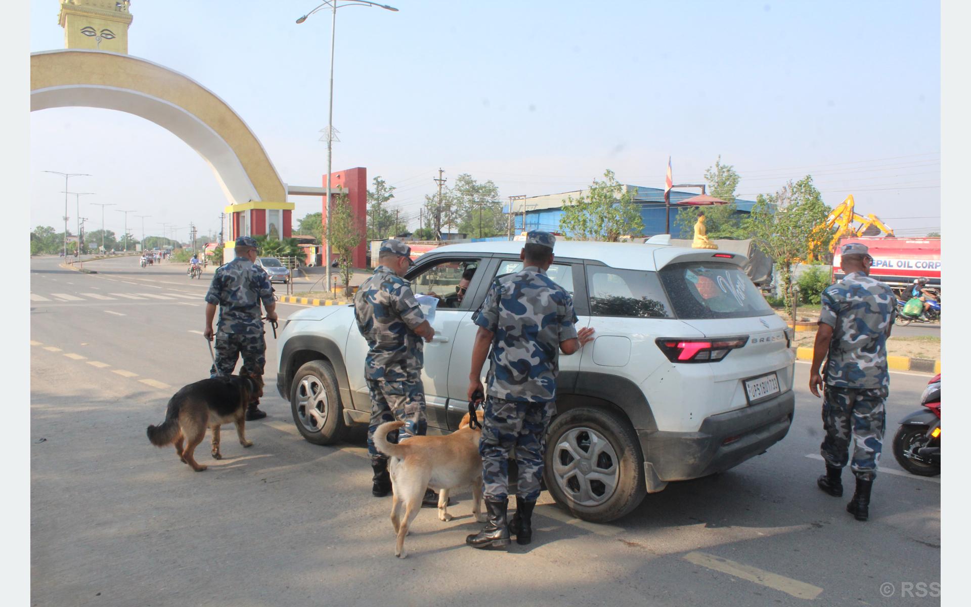 नेपाल–भारत सीमा क्षेत्रमा उच्च सुरक्षा सतर्कता अपनाईँदै, बेलहियामा तालिम प्राप्त कुकुर खटाइयो